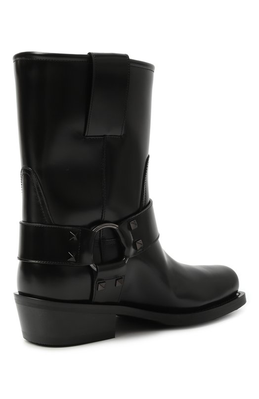 Кожаные ботинки Rockstud Valentino 5W0S0KN4/NIB Чёрный  5W0S0KN4/NIB Фото 5