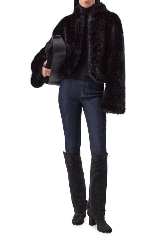 Замшевые сапоги Santoni WSNG71934HI2NIES Чёрный  WSNG71934HI2NIES Фото 3