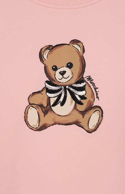 Хлопковый свитшот MOSCHINO светло-розового цвета по цене 16450 руб., арт. HDF06G/LDA16/10-14, фото 3 Хлопковый свитшот MOSCHINO, арт. HDF06G/LDA16/10-14, фото 3