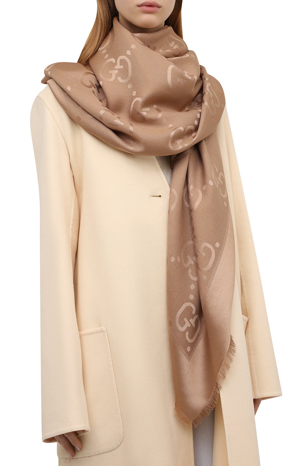 Шаль из шерсти и шелка GUCCI, арт. 663671/3GC43, фото 2