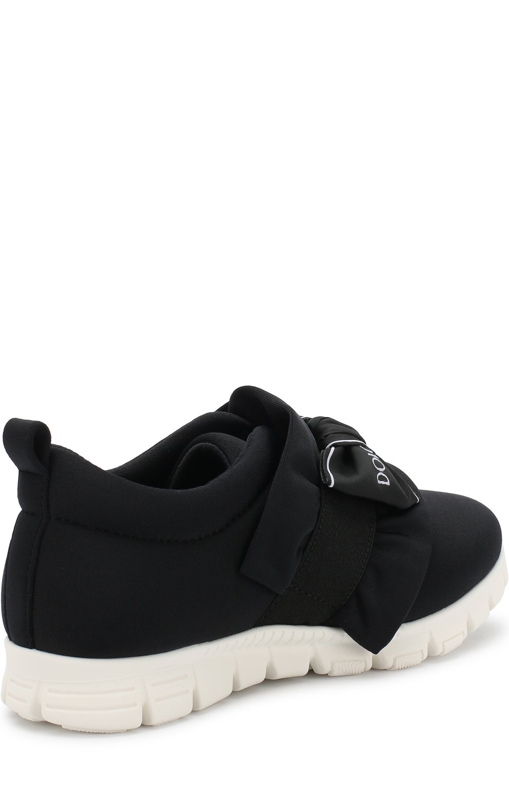 Текстильные кроссовки с эластичной вставкой и бантом DOLCE & GABBANA, арт. D10686/AN625/29-36, фото 3