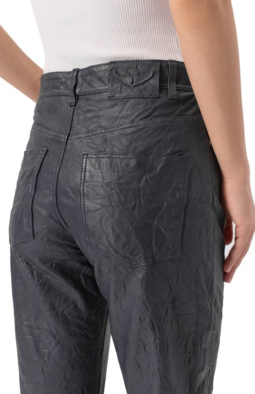 Кожаные брюки Zadig and Voltaire RWPA00069 Синий  RWPA00069 Фото 5