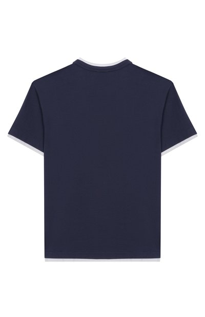 Хлопковая футболка BALMAIN темно-синего цвета по цене 20900 руб., арт. BY8Q31, фото 2 Хлопковая футболка BALMAIN, арт. BY8Q31, фото 2