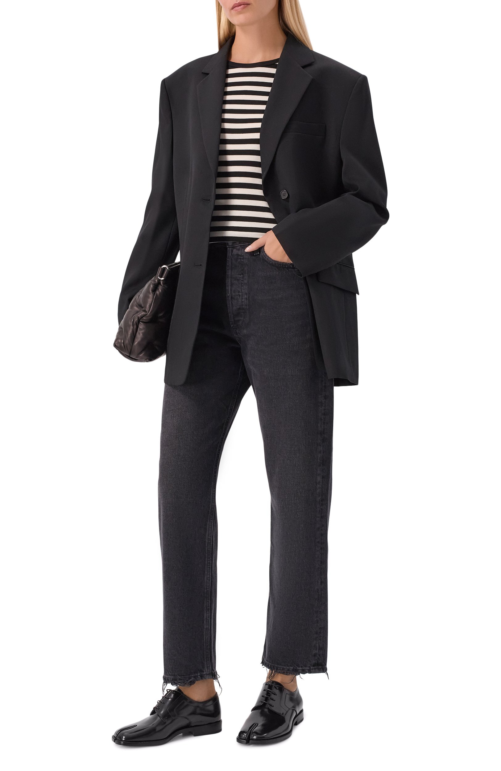 Кожаные дерби tabi MAISON MARGIELA черного цвета по цене 137000 руб., арт. S34WQ0021/PS679_001, фото 3 Кожаные дерби tabi MAISON MARGIELA, арт. S34WQ0021/PS679_001, фото 3