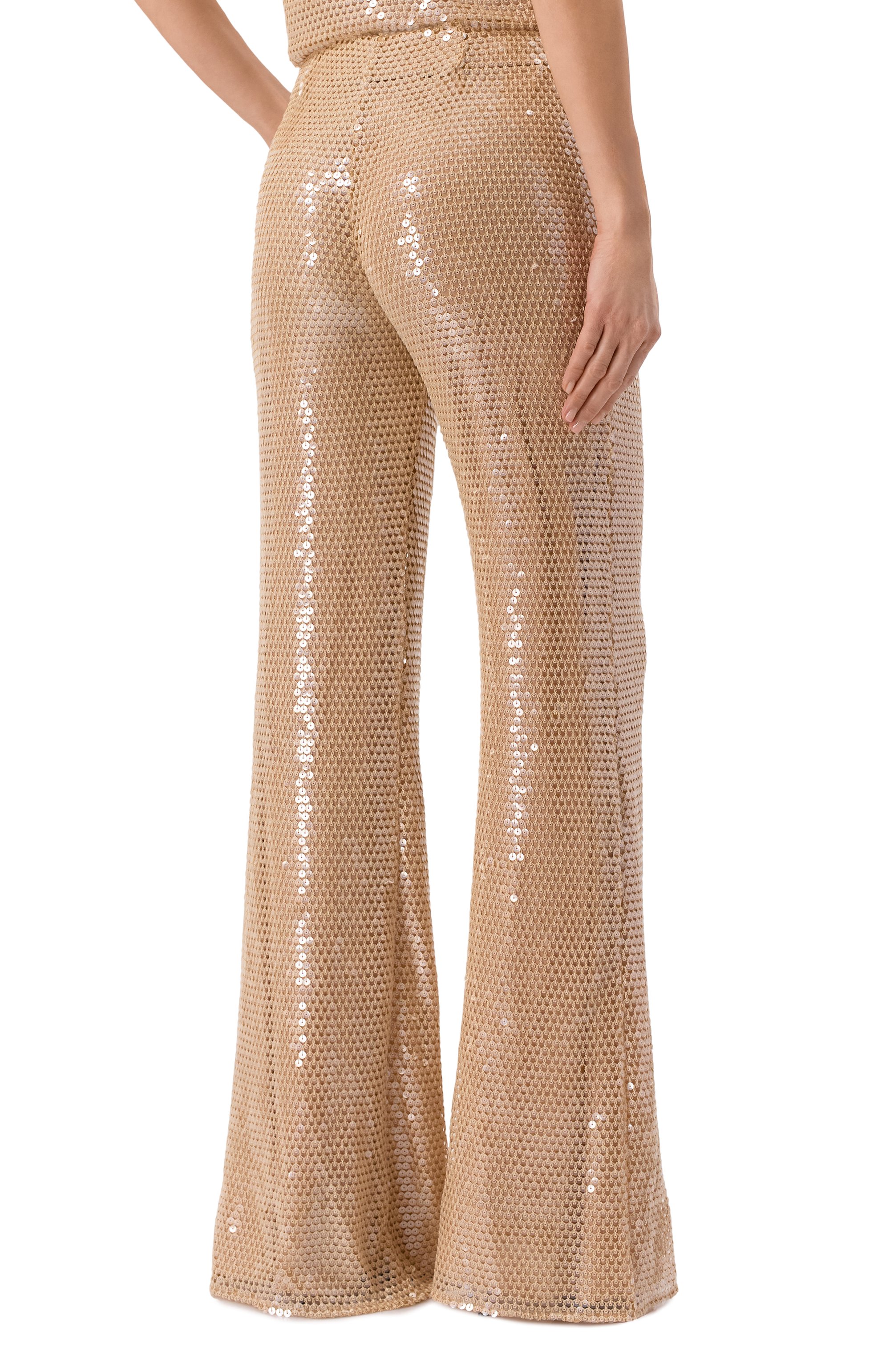 Брюки с отделкой пайетками ELIE SAAB, арт. P0048NR26/TUL03, фото 4