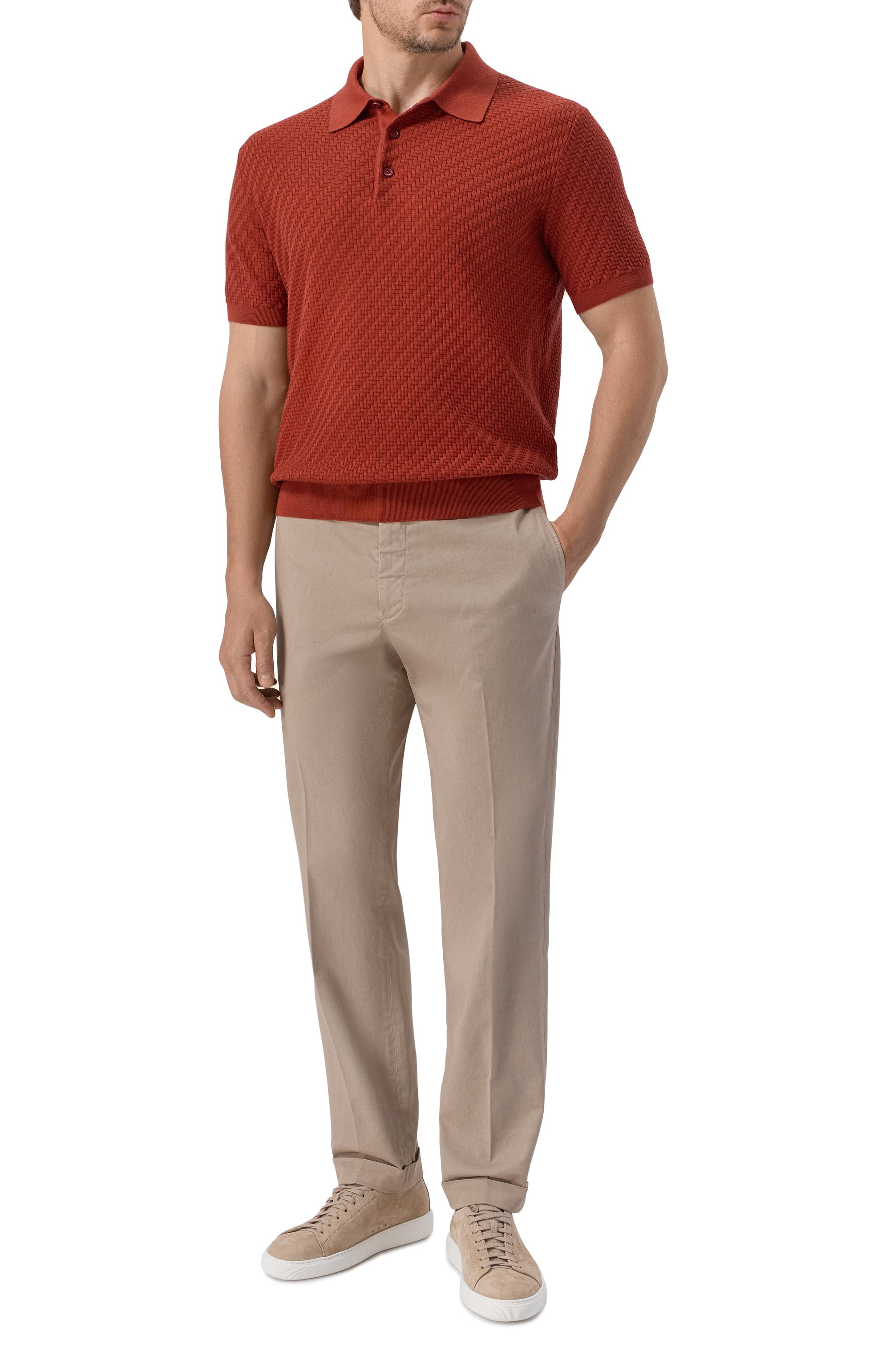 Поло из хлопка и шелка BRIONI, арт. UMR200/PAK22, фото 2