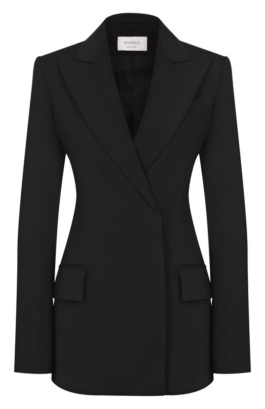 Шерстяной жакет Sportmax SPXFATE Чёрный SPXFATE