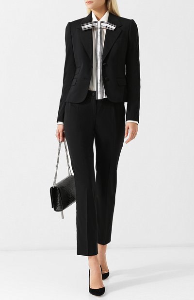 Приталенный шерстяной жакет на двух пуговицах DOLCE & GABBANA, арт. F29G3T/FUBBG, фото 2