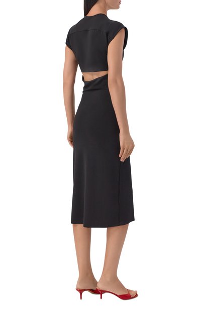 Платье из вискозы JIL SANDER черного цвета по цене 121000 руб., арт. J02CT0638/J20388, фото 3 Платье из вискозы JIL SANDER, арт. J02CT0638/J20388, фото 3