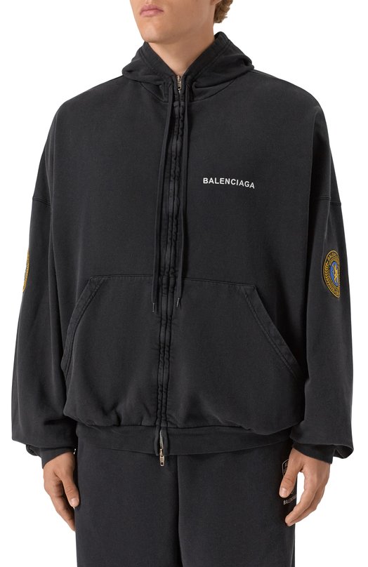 Хлопковая толстовка Balenciaga 826162/TSVH3 Серый  826162/TSVH3 Фото 3