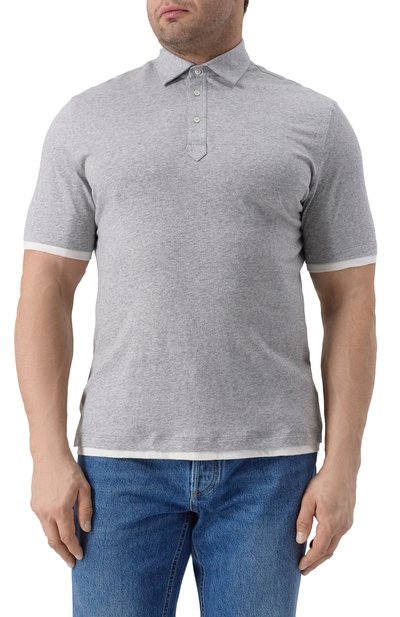 Поло изо льна и хлопка BRUNELLO CUCINELLI, арт. MW8353966, фото 3