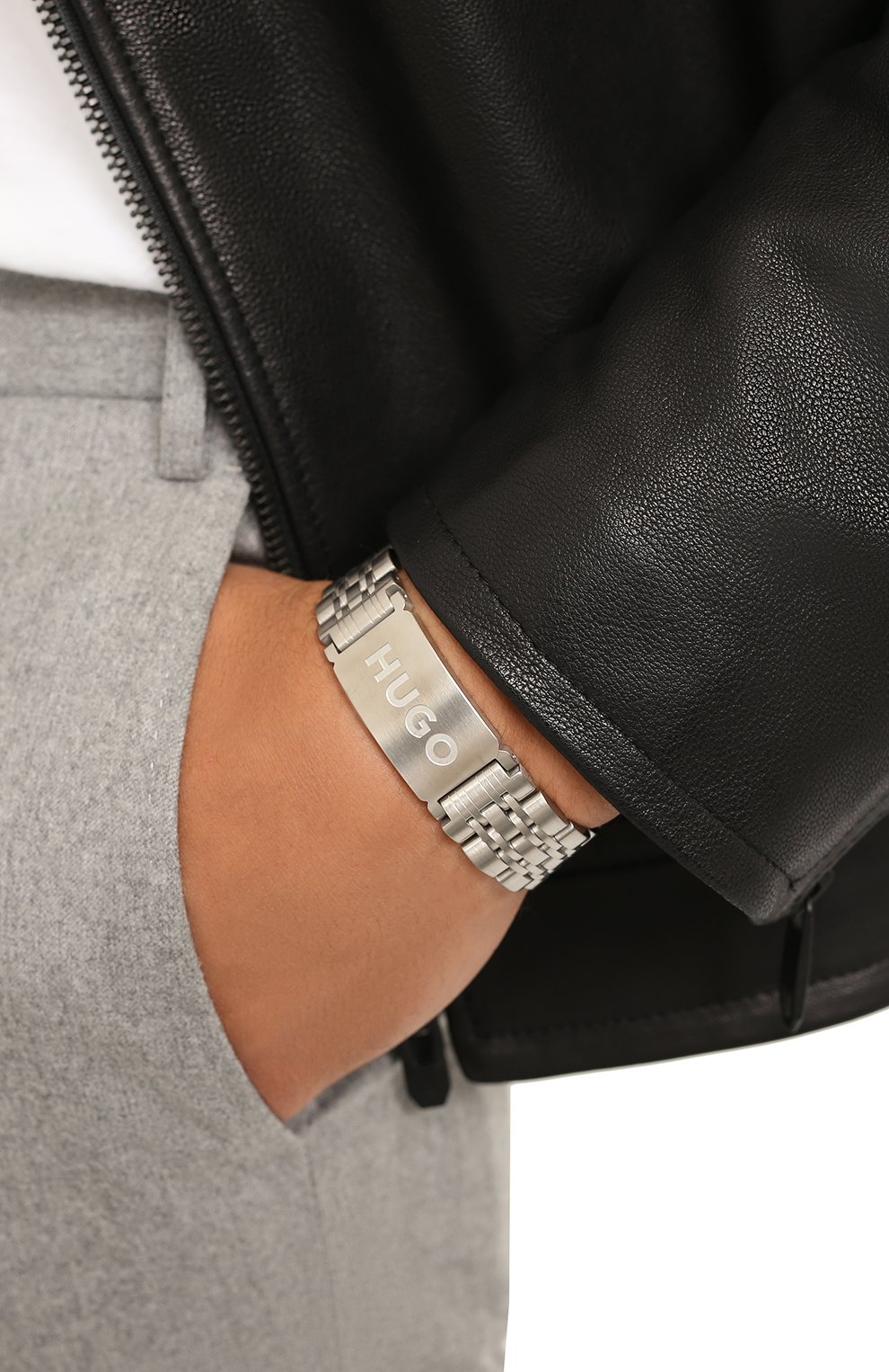 Браслет HUGO серебряного цвета по цене 9590 руб., арт. 50465873, фото 2 Браслет HUGO, арт. 50465873, фото 2