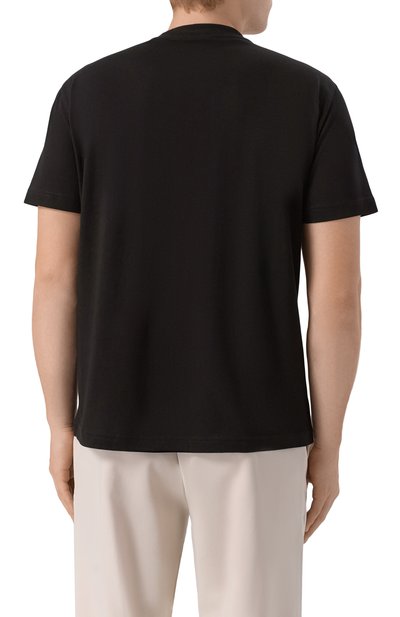 Хлопковая футболка EA7 черного цвета по цене 7995 руб., арт. 7M000898/AF10375, фото 4 Хлопковая футболка EA7, арт. 7M000898/AF10375, фото 4