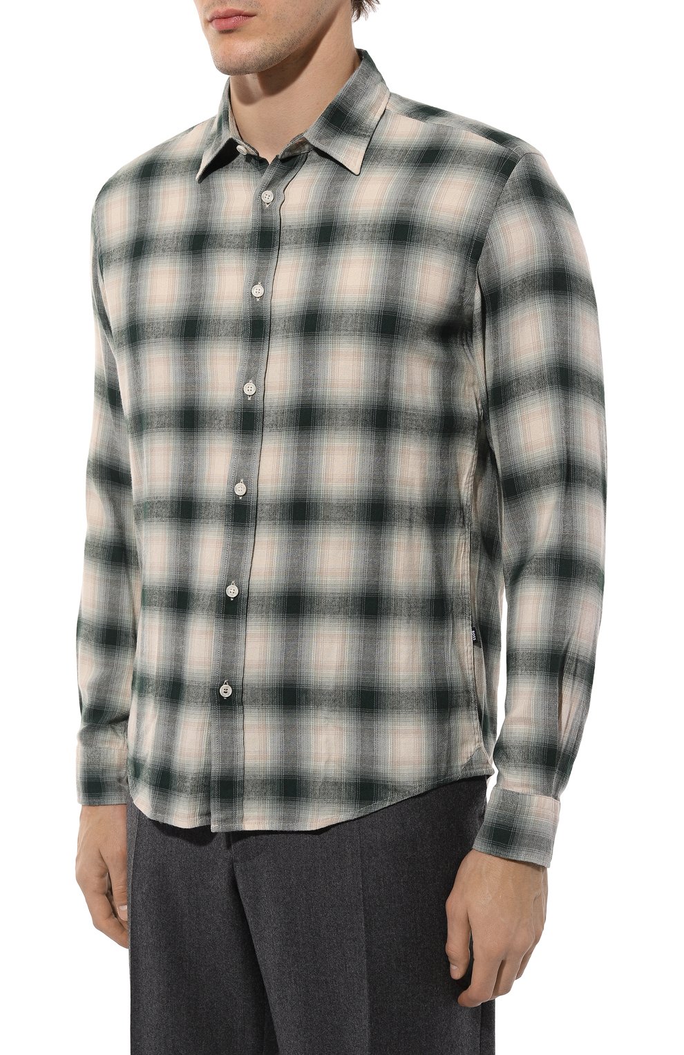 Рубашка из хлопка и вискозы BOSS, арт. 50527778, фото 3