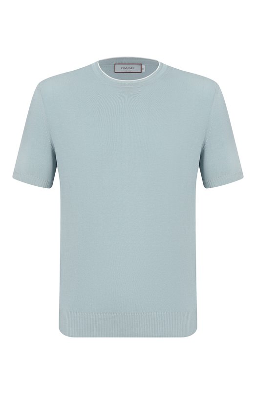 Хлопковый джемпер Canali C1161/MK02460 Голубой C1161/MK02460