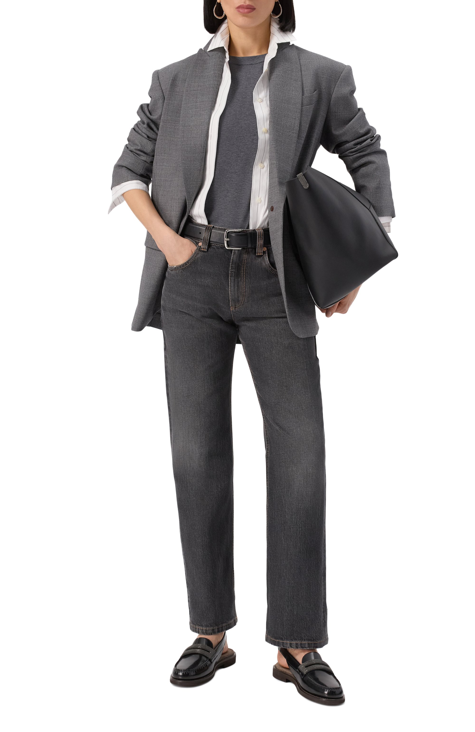 Хлопковый лонгслив BRUNELLO CUCINELLI, арт. MPT18B0107, фото 2