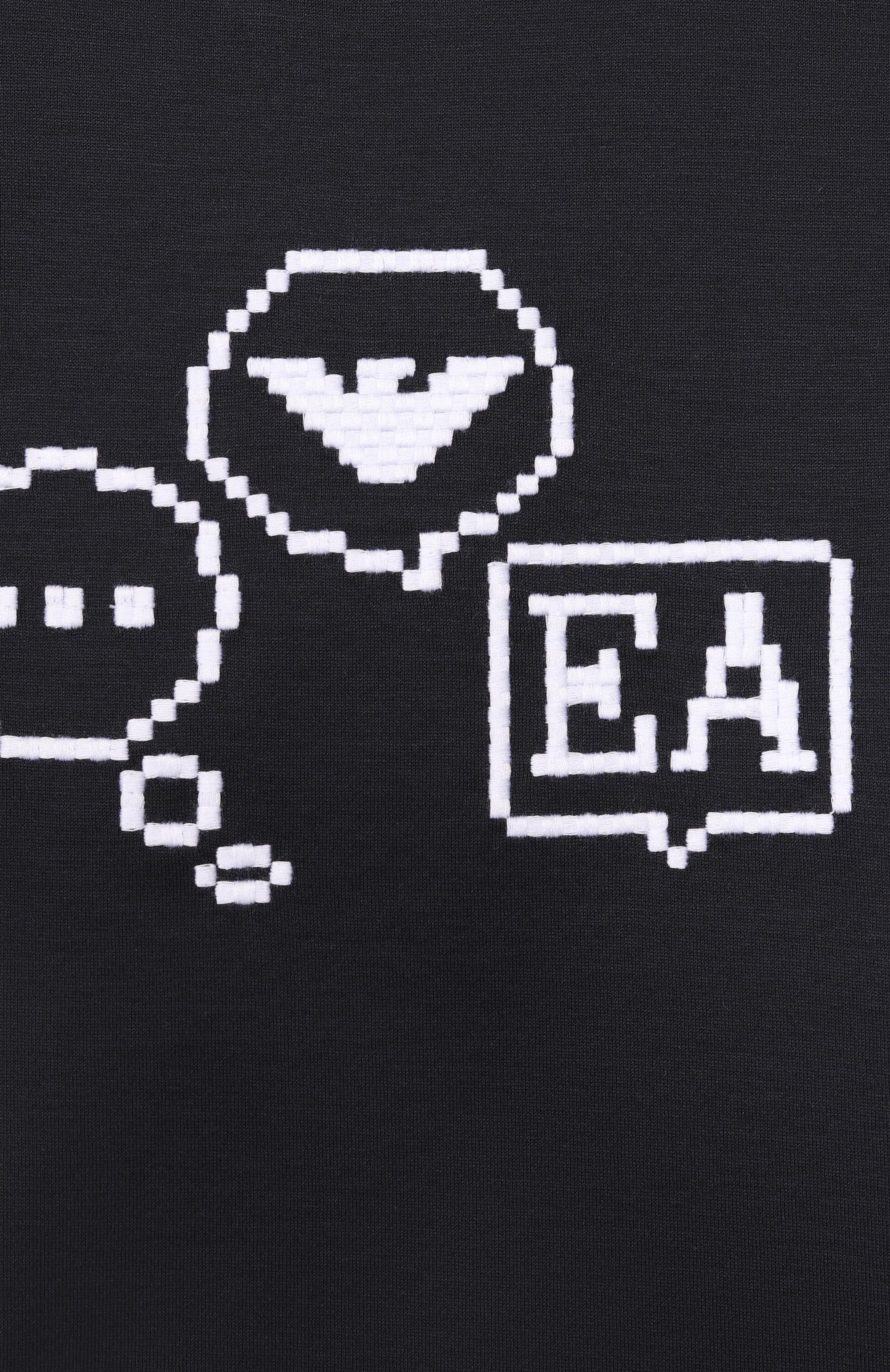 Футболка из лиоцелла и хлопка EMPORIO ARMANI темно-синего цвета по цене 13300 руб., арт. EB000912/AF10127, фото 3 Футболка из лиоцелла и хлопка EMPORIO ARMANI, арт. EB000912/AF10127, фото 3