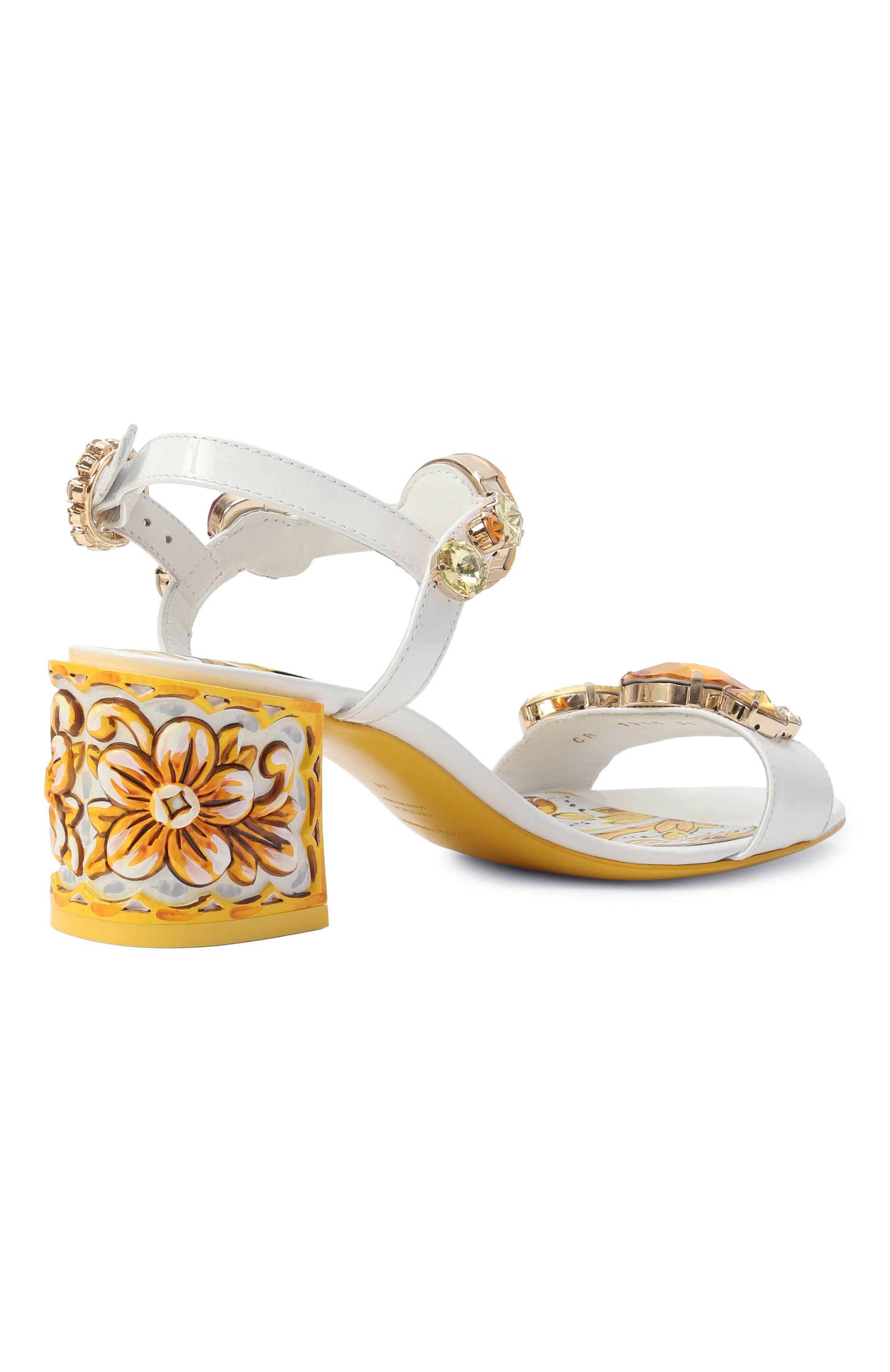 Кожаные босоножки keira 60 DOLCE & GABBANA желтого цвета по цене 168500 руб., арт. CR1733/AT848, фото 5 Кожаные босоножки keira 60 DOLCE & GABBANA, арт. CR1733/AT848, фото 5