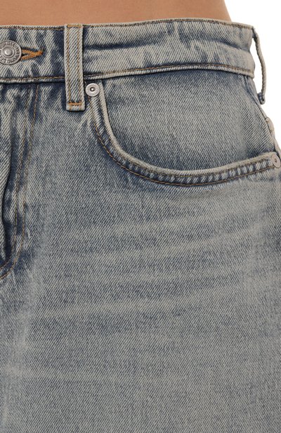 Джинсовая юбка 7 FOR ALL MANKIND голубого цвета по цене 22150 руб., арт. JSTIC650SH, фото 5 Джинсовая юбка 7 FOR ALL MANKIND, арт. JSTIC650SH, фото 5