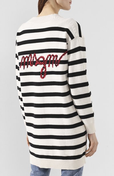 Кардиган MSGM черно-белого цвета по цене 39950 руб., арт. 2841MDM143 207295, фото 4 Кардиган MSGM, арт. 2841MDM143 207295, фото 4
