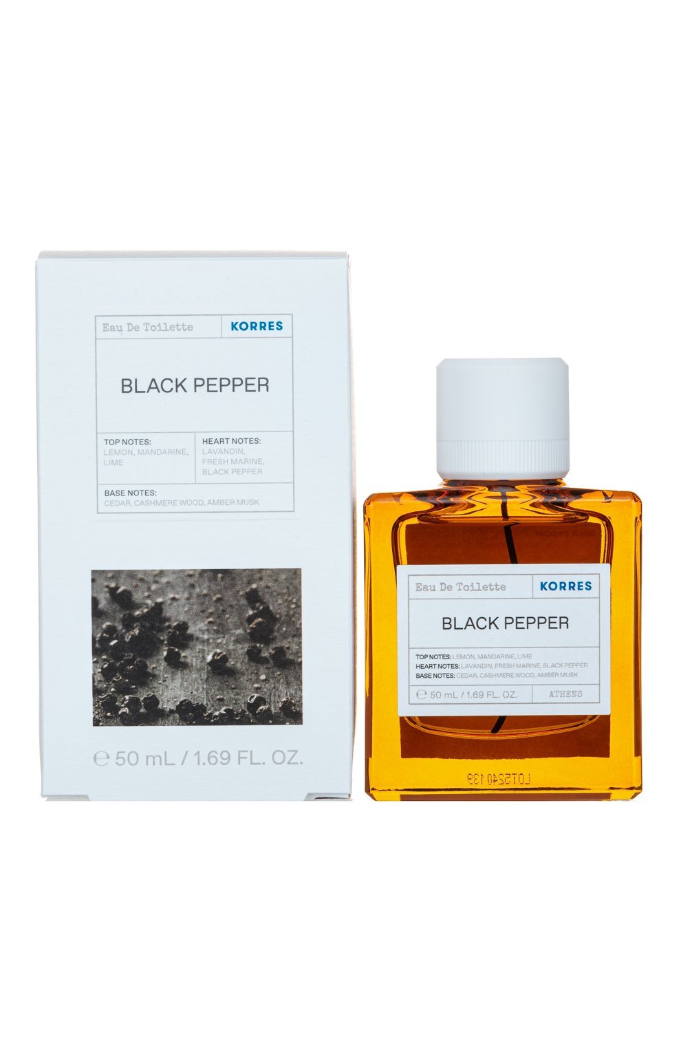 Туалетная вода black pepper (50ml) KORRES бесцветного цвета по цене 6990 руб., арт. 5203069090639, фото 2 Туалетная вода black pepper (50ml) KORRES, арт. 5203069090639, фото 2