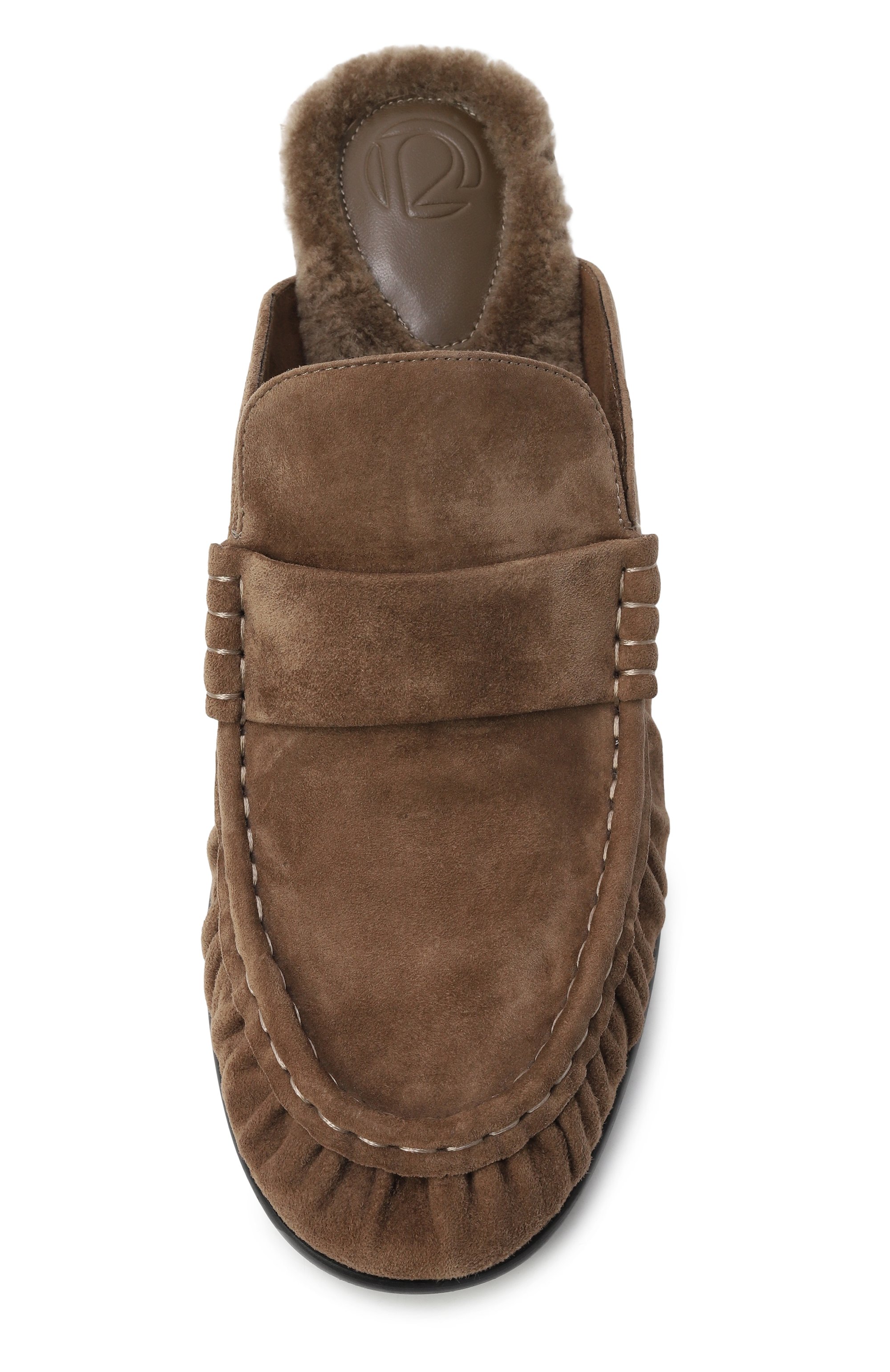 Замшевые мюли 12 STOREEZ коричневого цвета по цене 24000 руб., арт. 132861, фото 6 Замшевые мюли 12 STOREEZ, арт. 132861, фото 6