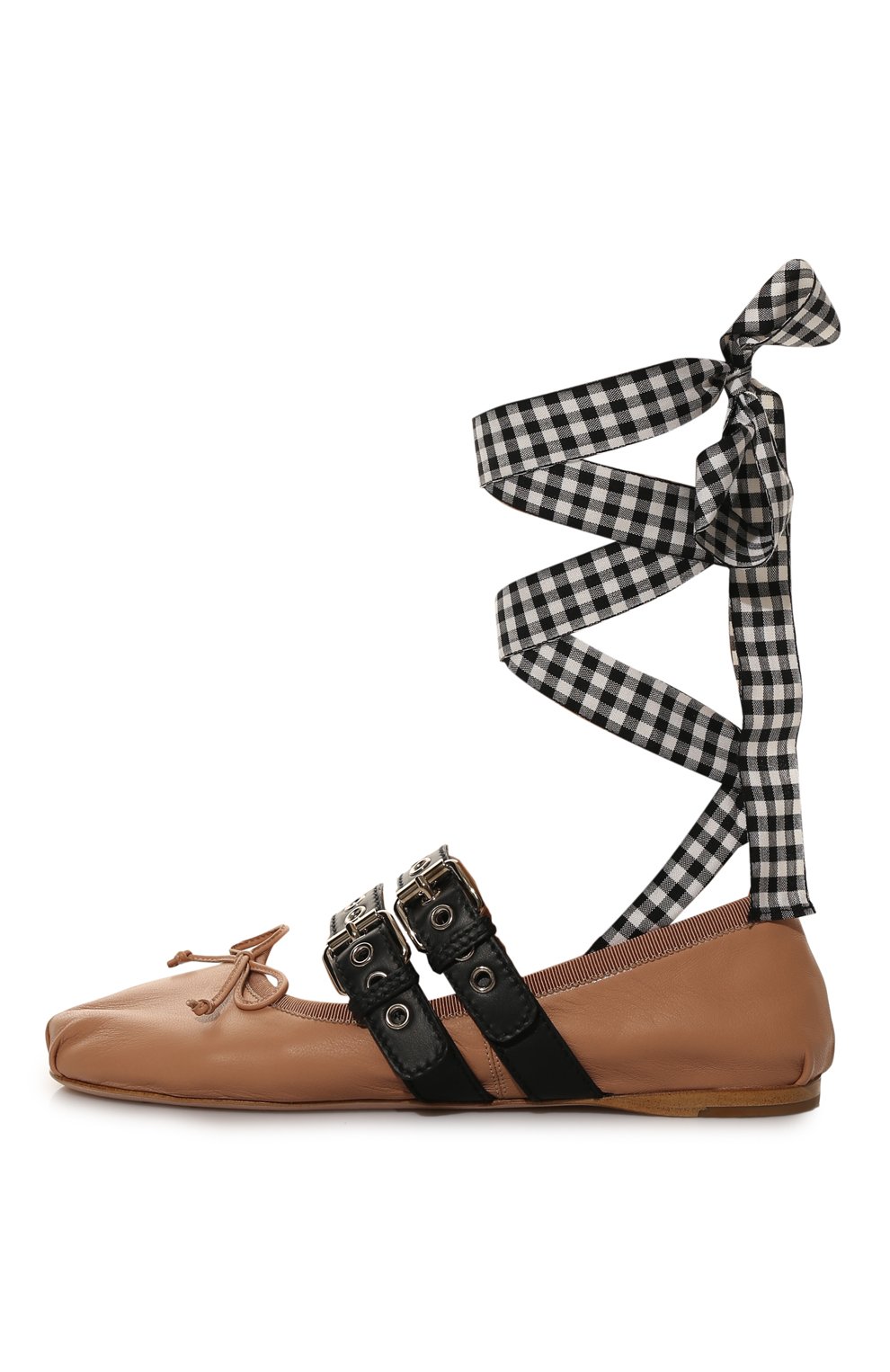 Кожаные балетки MIU MIU, арт. 5F466A-3KSR-F034U-B005, фото 4