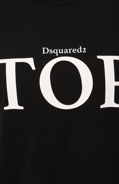 Мужская хлопковая футболка DSQUARED2 черного цвета, арт. S71GD1391 | Фото 5 (Рукава: Короткие; Длина (для топов): Стандартные; Принт: С принтом; Материал сплава: Проставлено; Материал внешний: Хлопок; Драгоценные камни: Проставлено; Стили: Кэжуэл)