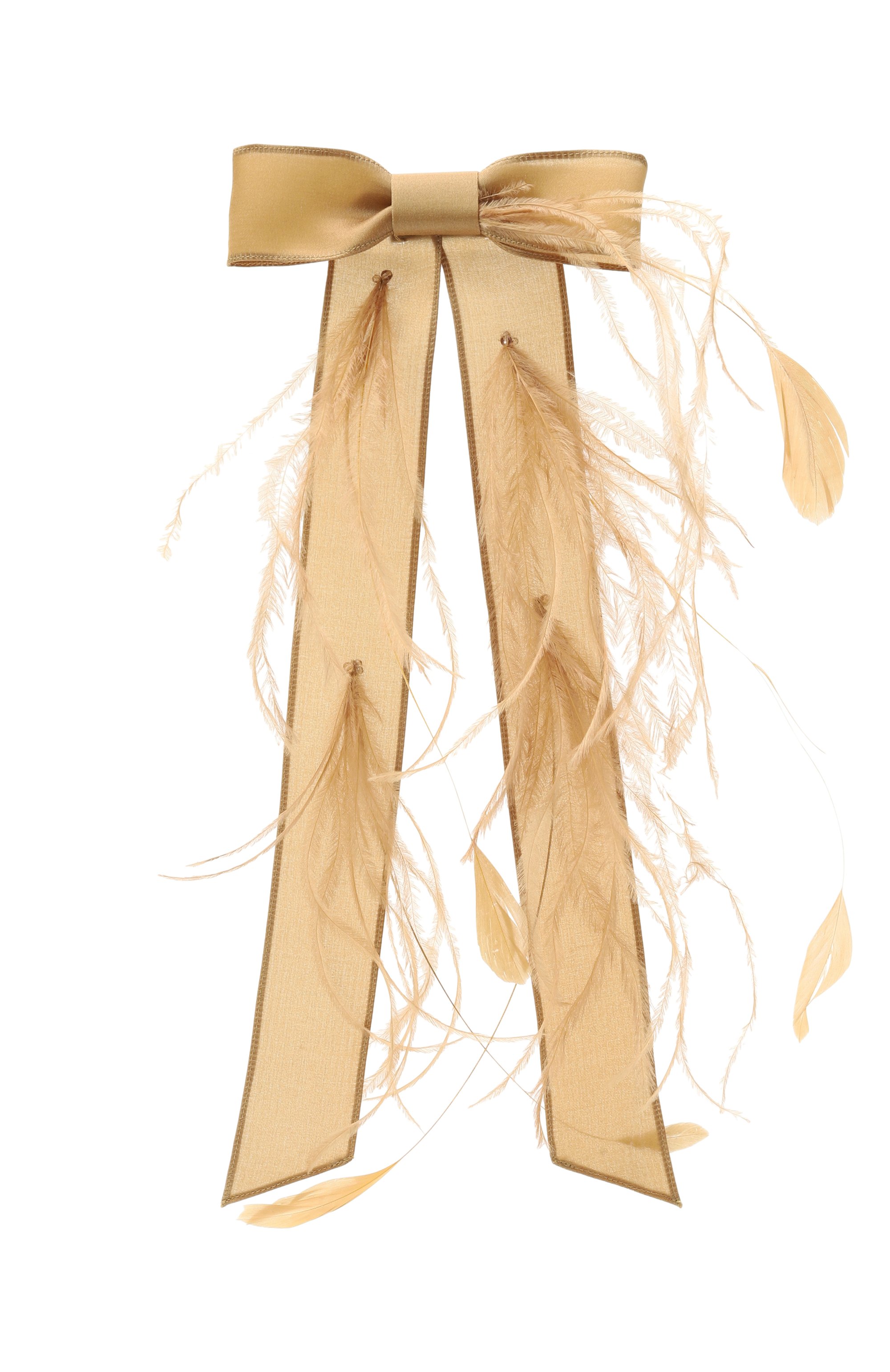 Бант PANFIL бежевого цвета по цене 18000 руб., арт. 11-S-MRY3-PLUM, фото 1 Бант PANFIL, арт. 11-S-MRY3-PLUM, фото 1