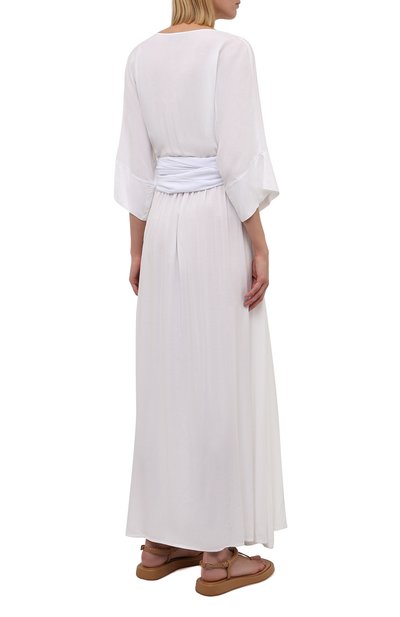 Туника из вискозы ERIKA PENA кремового цвета по цене 32950 руб., арт. VER0MAXIDRESS/CREAM, фото 4 Туника из вискозы ERIKA PENA, арт. VER0MAXIDRESS/CREAM, фото 4
