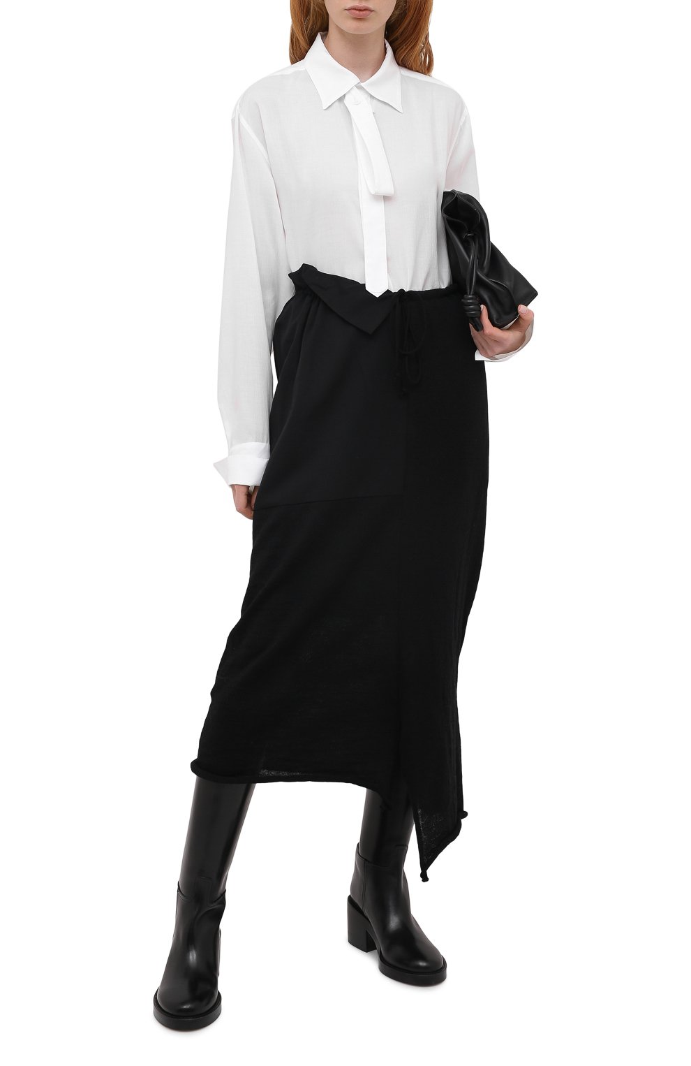 Рубашка YOHJI YAMAMOTO белого цвета по цене 73950 руб., арт. FB-B53-201, фото 2 Рубашка YOHJI YAMAMOTO, арт. FB-B53-201, фото 2