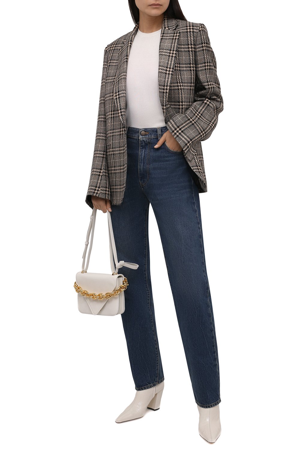 Кожаные ботильоны zadie 85 JIMMY CHOO кремового цвета по цене 117500 руб., арт. ZADIE 85/NAK, фото 2 Кожаные ботильоны zadie 85 JIMMY CHOO, арт. ZADIE 85/NAK, фото 2