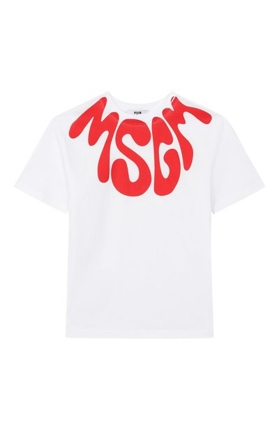 Хлопковая футболка MSGM KIDS, арт. S6MSJUTH222