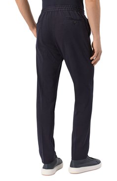 Мужские брюки из шерсти и хлопка CORNELIANI темно-синего цвета, арт. 254L19-2518800 | Фото 4 (Длина (брюки, джинсы): Стандартные; Материал внешний: Хлопок, Шерсть; Случай: Повседневный; Стили: Кэжуэл; Автоматизация состава: Проставлено; Автоматизация ТО: Проставлено)