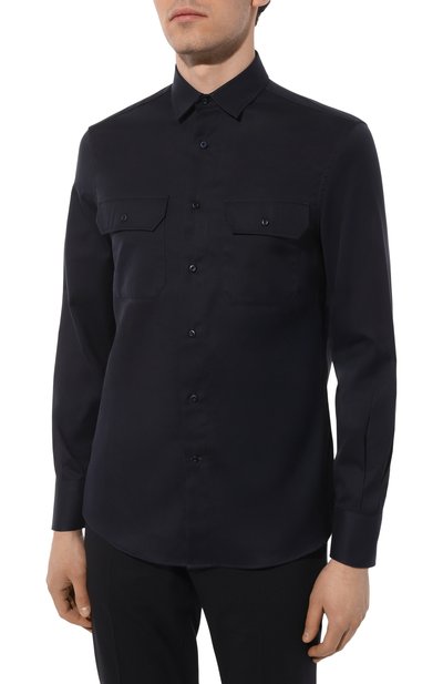 Хлопковая рубашка BRUNELLO CUCINELLI, арт. MW6040626, фото 3