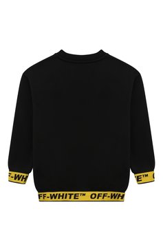 Детский хлопковый свитшот OFF-WHITE черного цвета, арт. 0BBA004F23FLE001 | Фото 2 (Рукава: Длинные; Материал сплава: Проставлено; Материал внешний: Хлопок; Драгоценные камни: Проставлено; Мальчики Кросс-КТ: Свитшот-одежда)