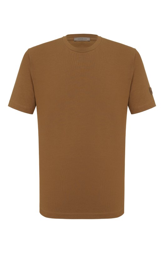 Хлопковая футболка Corneliani 27G586/2725028 Коричневый 27G586/2725028
