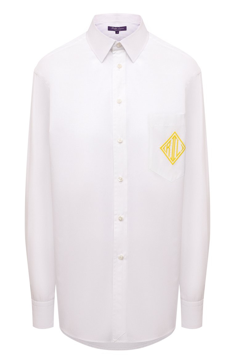Женская хлопковая рубашка RALPH LAUREN белого цвета, арт. 290865271 | Фото 1 (Рукава: Длинные; Материал внешний: Хлопок; Длина (для топов): Удлиненные; Женское Кросс-КТ: Рубашка-одежда; Стили: Кэжуэл, Классический; Принт: Без принта; Региональные ограничения белый список (Axapta Mercury): RU; Материал сплава: Проставлено; Драгоценные камни: Проставлено)