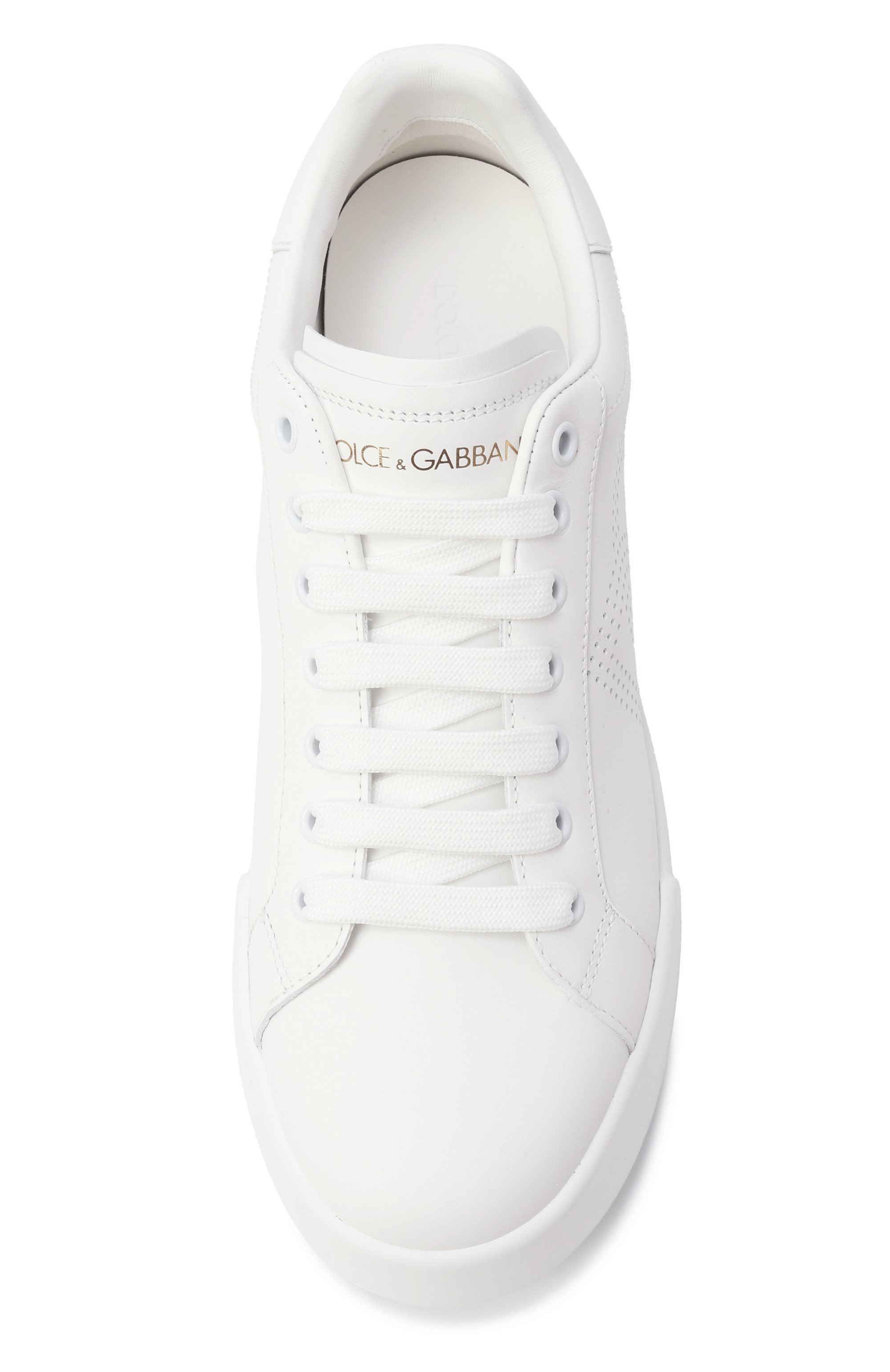 Кожаные кеды strobel portofino light DOLCE & GABBANA белого цвета по цене 75450 руб., арт. CK2324/AV066, фото 6 Кожаные кеды strobel portofino light DOLCE & GABBANA, арт. CK2324/AV066, фото 6