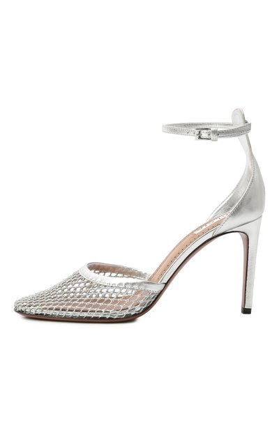 Комбинированные туфли fishnet 90 ALAIA, арт. AA3E049TK028, фото 4