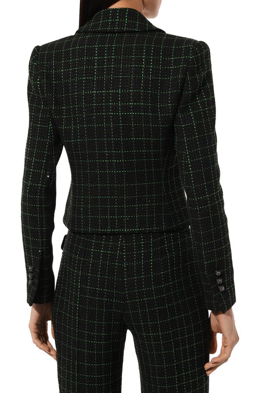 Жакет из шелка и хлопка Elie Saab J0041N Чёрный  J0041N Фото 4