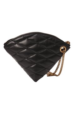 Женский клатч sade SAINT LAURENT черного цвета, арт. 802198/AAAJU | Фото 6 (Драгоценные камни: Проставлено; Размер: mini; Женское Кросс-КТ: Клатч-клатчи, Вечерняя сумка; Материал сплава: Проставлено; Материал: Натуральная кожа)