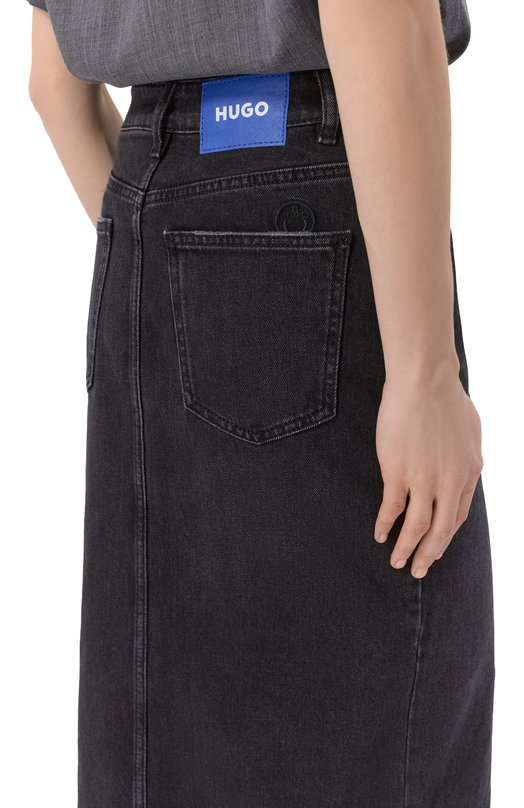 Джинсовая юбка HUGO Blue 50546327 Чёрный  50546327 Фото 5