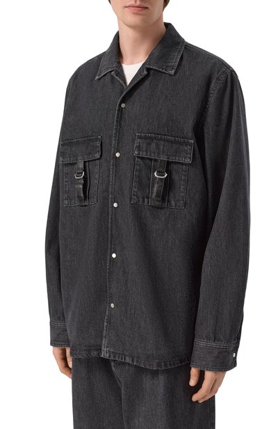 Джинсовая рубашка attachment x japan denim ATTACHMENT, арт. AS62-096, фото 3