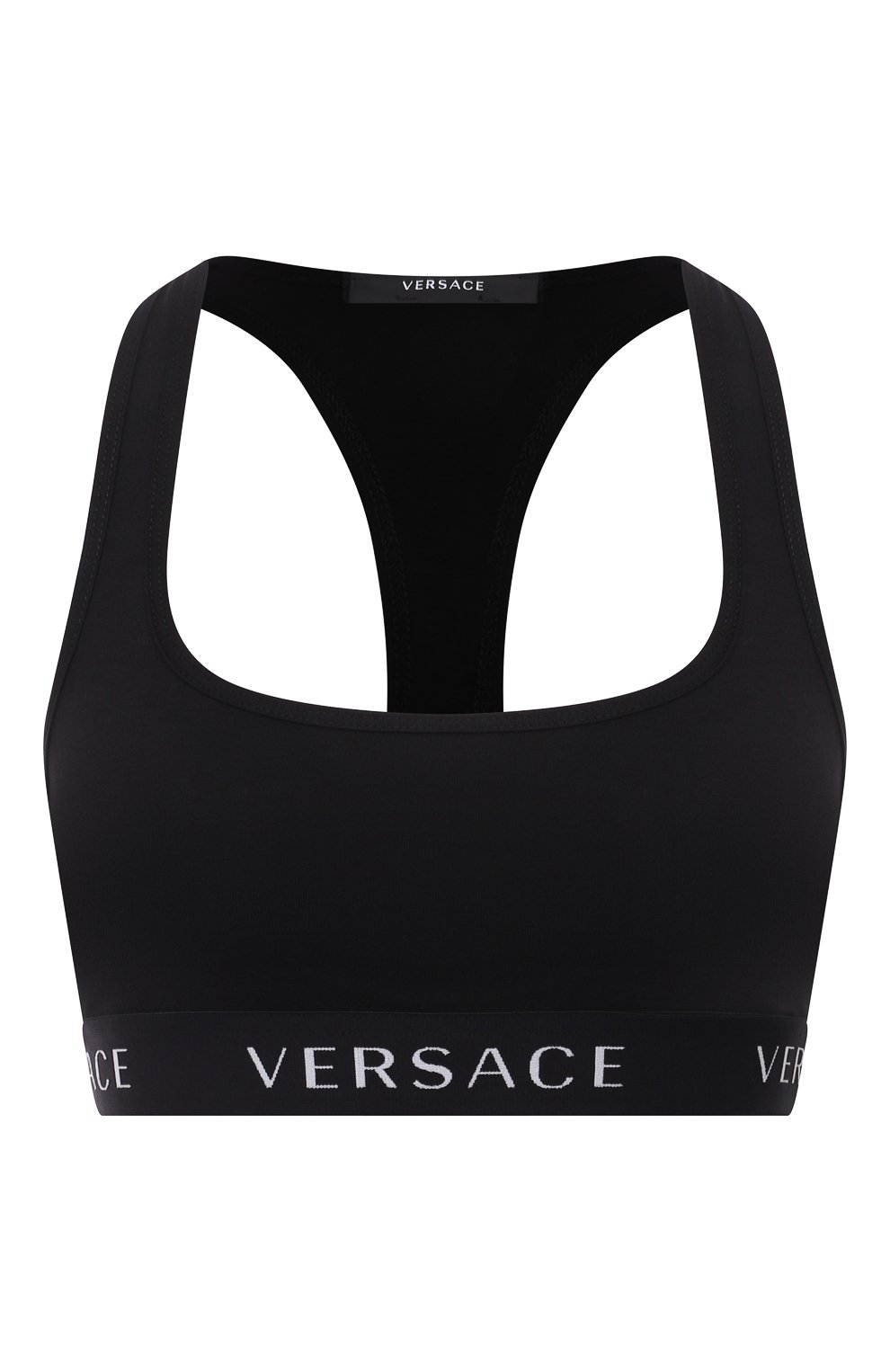 Хлопковый бра-топ VERSACE черного цвета по цене 5535 руб., арт. AUD04068/AC00058, фото 1 Хлопковый бра-топ VERSACE, арт. AUD04068/AC00058, фото 1