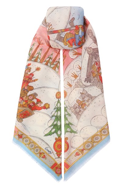 Женская шерстяная шаль зимние гуляния GOURJI, арт. 91133339/6151117