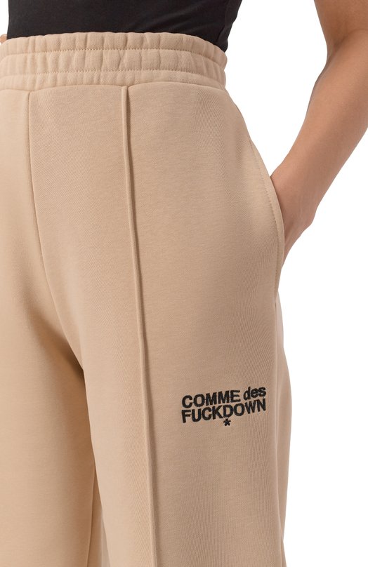 Хлопковые брюки Comme des Fuckdown CFABW01374 Бежевый  CFABW01374 Фото 5