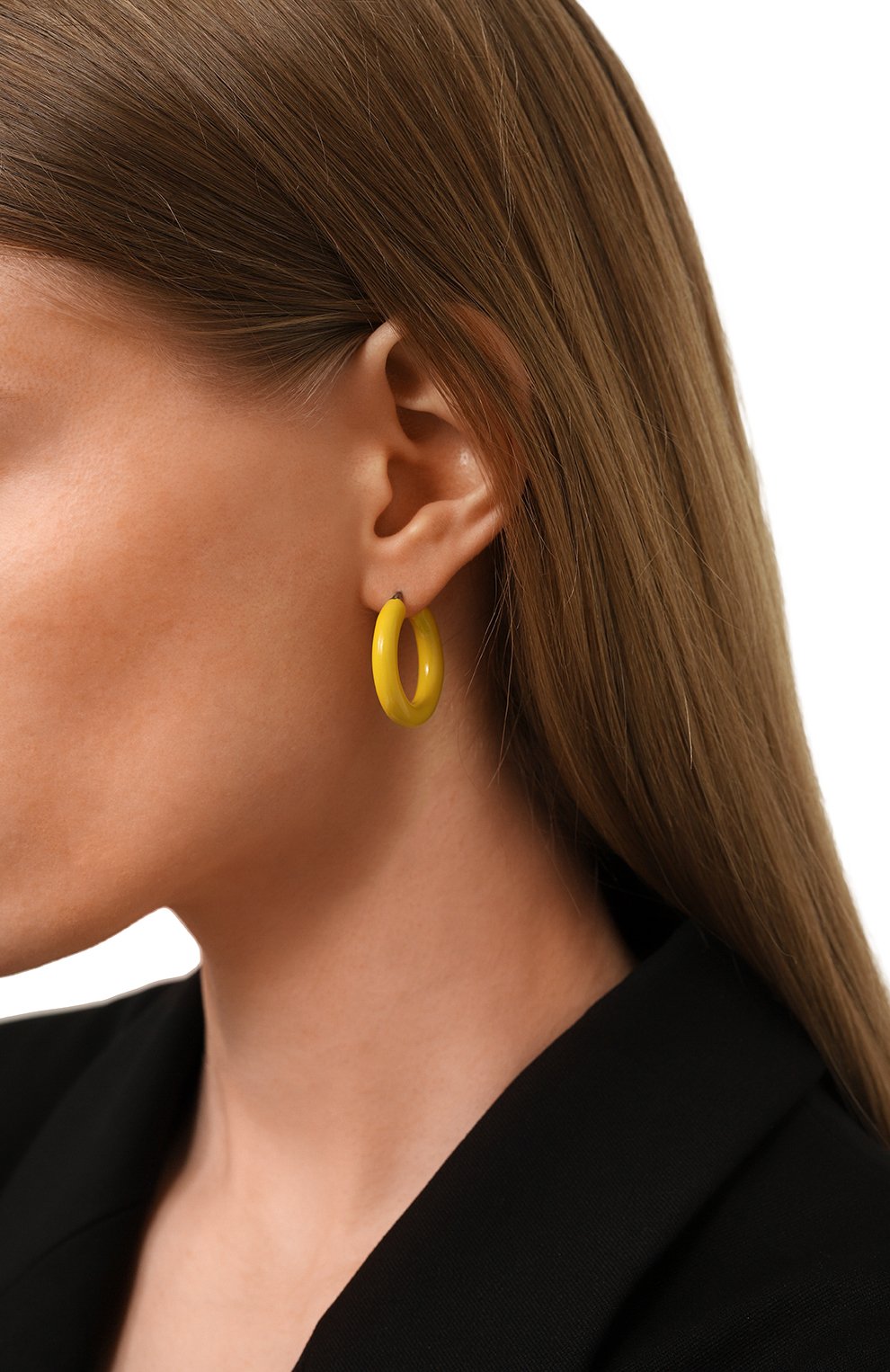 Серьги JIL SANDER желтого цвета по цене 54250 руб., арт. J11VG0025 P4881, фото 2 Серьги JIL SANDER, арт. J11VG0025 P4881, фото 2