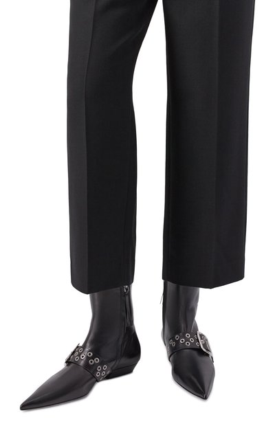 Кожаные ботильоны JIL SANDER черного цвета по цене 209500 руб., арт. J15WU0105/P8226, фото 2 Кожаные ботильоны JIL SANDER, арт. J15WU0105/P8226, фото 2