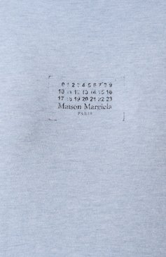 Женская хлопковая футболка MAISON MARGIELA голубого цвета, арт. S50GC0706/M20086 | Фото 6 (Длина (для топов): Стандартные; Материал внешний: Хлопок; Материал сплава: Проставлено; Рукава: Короткие; Драгоценные камни: Проставлено; Стили: Минимализм; Принт: С принтом; Женское Кросс-КТ: Футболка-одежда)